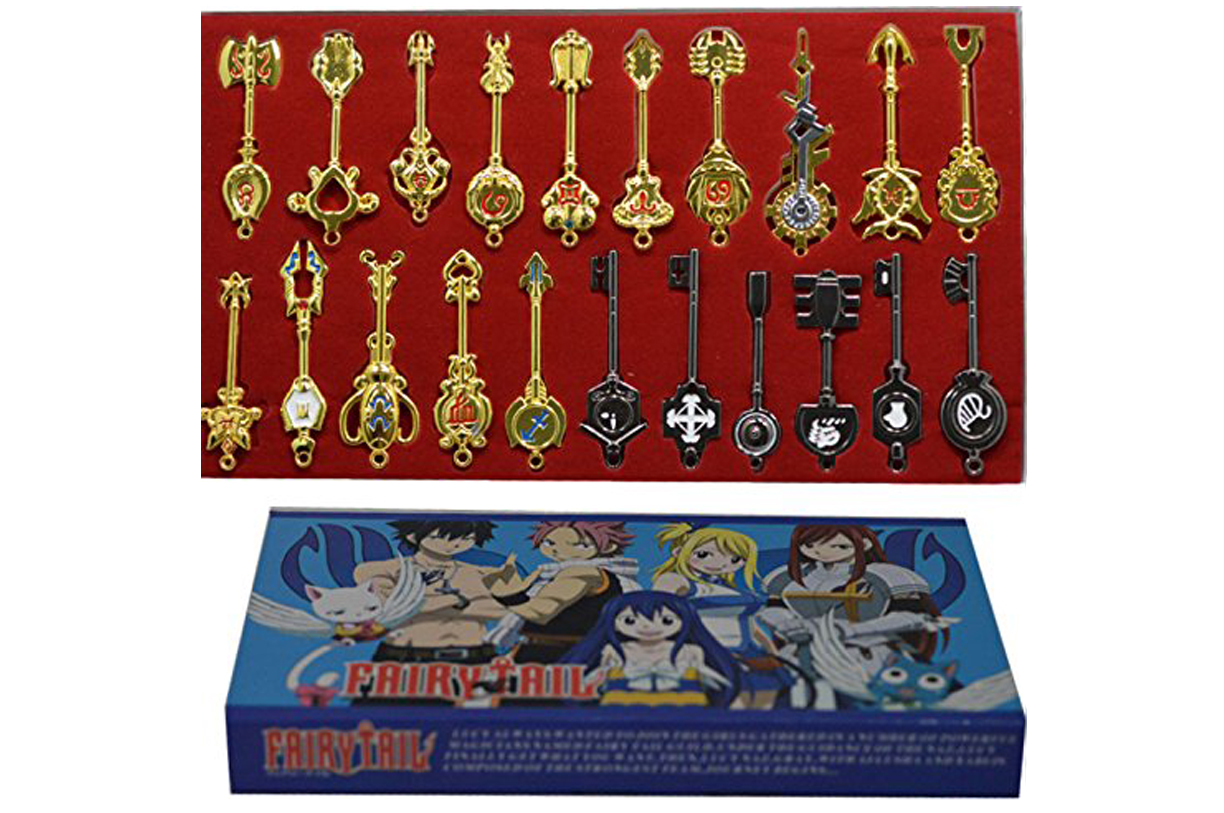 Vendor's photo of fake Fairy Tail key collection