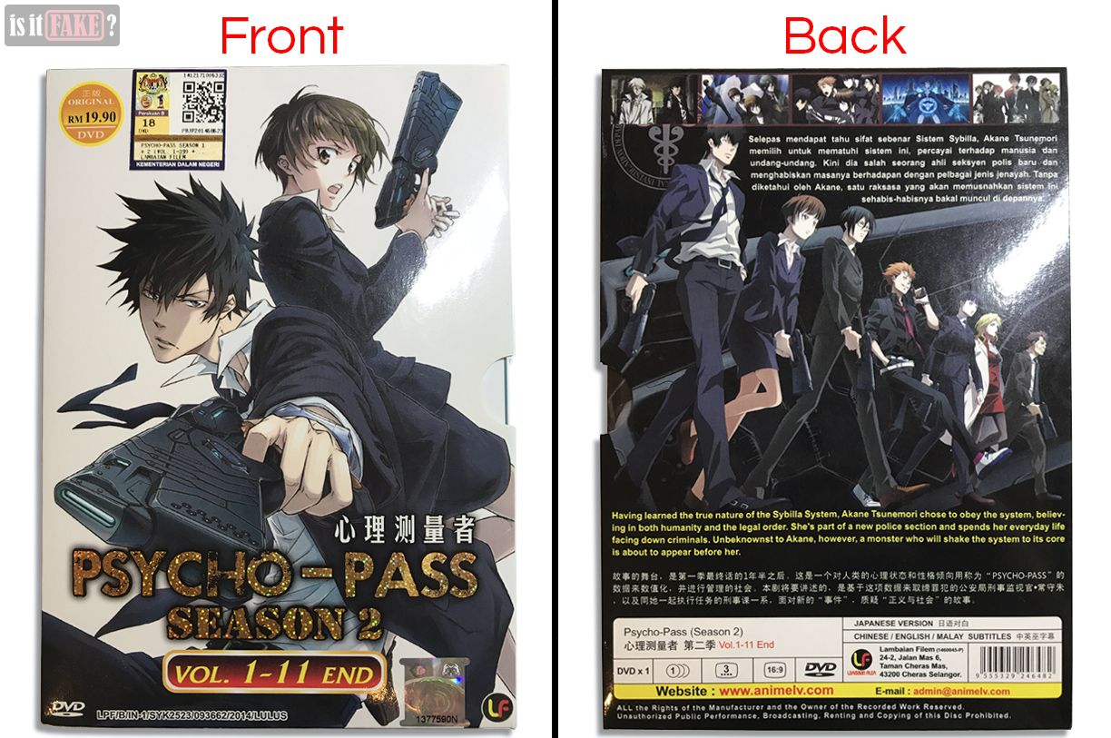 Psycho Pass Dvd Season 2 Malaysia Is It Fake Com