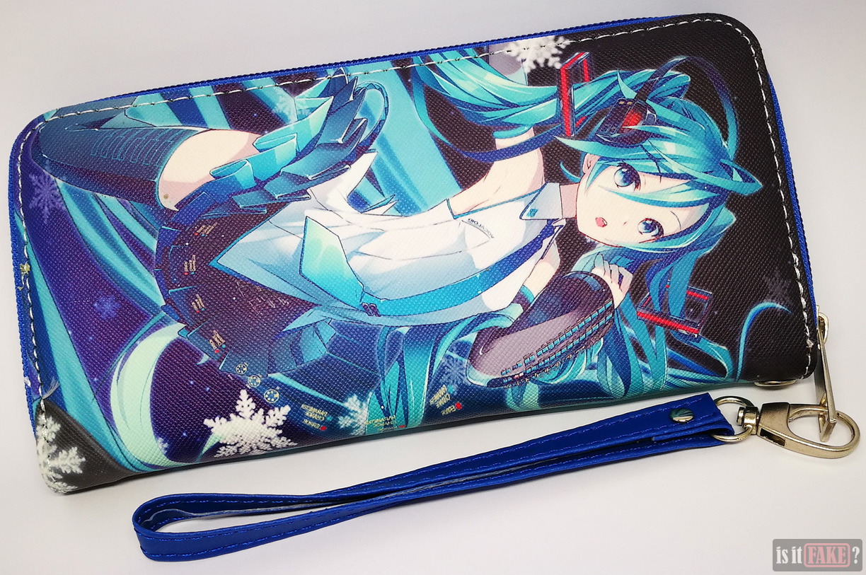 Fake Hatsune Miku wallet with strap attached