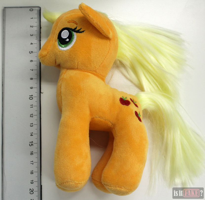 My Little Pony 14" APPLEJACK Yellow Horse w/ Red Apples Soft Stuffed Plush Toy 