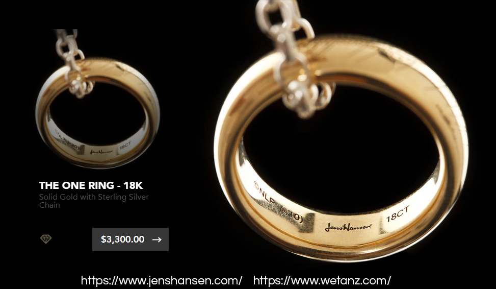 Official The Lord of the Rings 18k solid gold One Ring on Weta online store