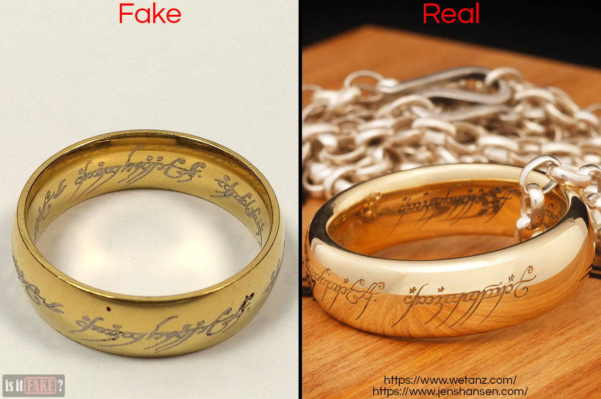 Fake vs. official The Lord of the Rings The One Ring