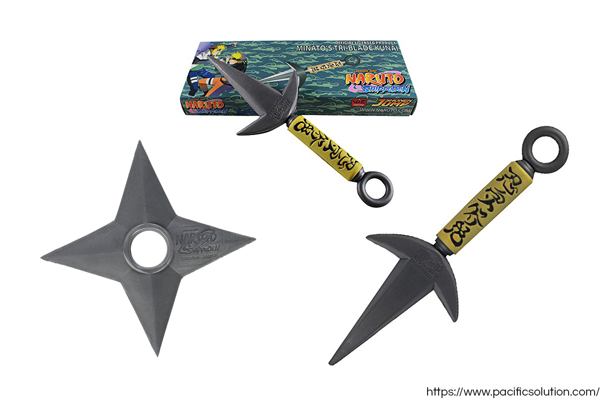 Official Naruto foam kunai and throwing star from Pacific Solution