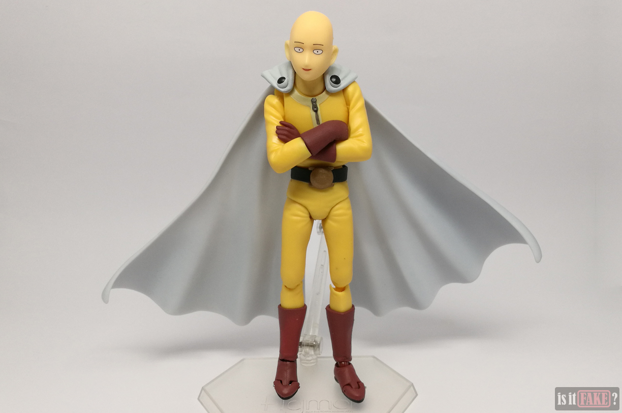 Fake Figma One Punch Man figure with accessories, posed