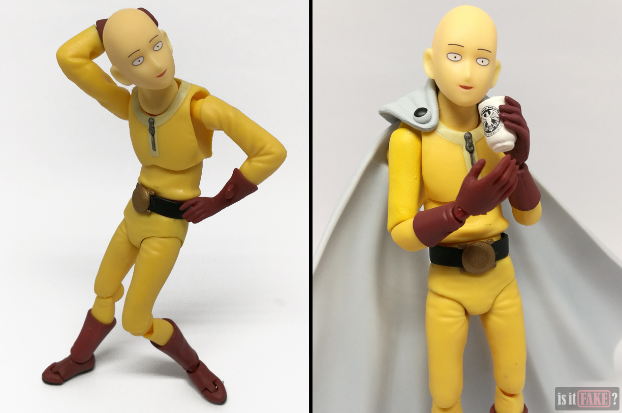 Fake Figma One Punch Man figure with accessories, posed