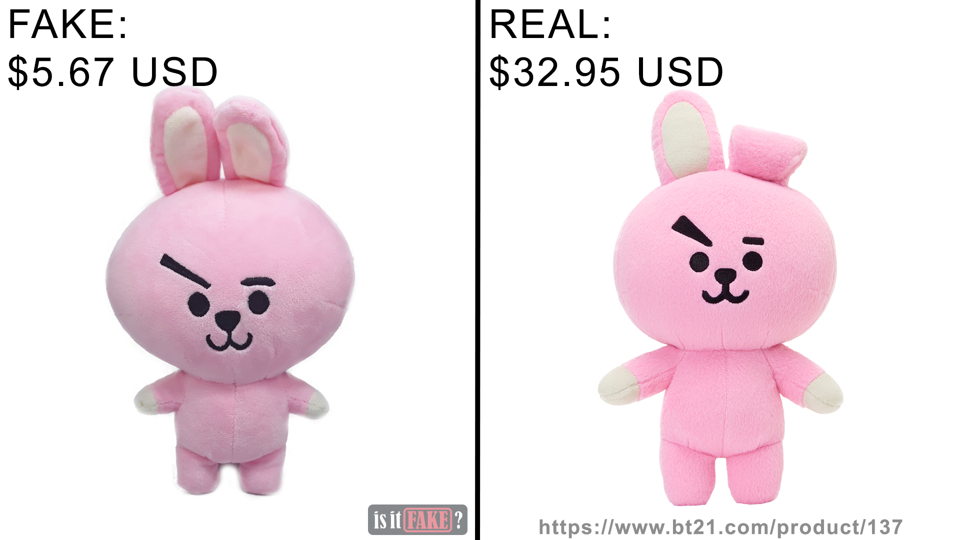 LINE Friends BT21: BTS Cooky plush | is-it-fake.com